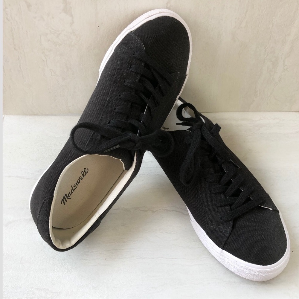 𝅺MADEWELL Sidewalk Low-Top Sneakers in Black Canvas Unisex. Men’s 7.5 Wom… - Picture 3 of 10